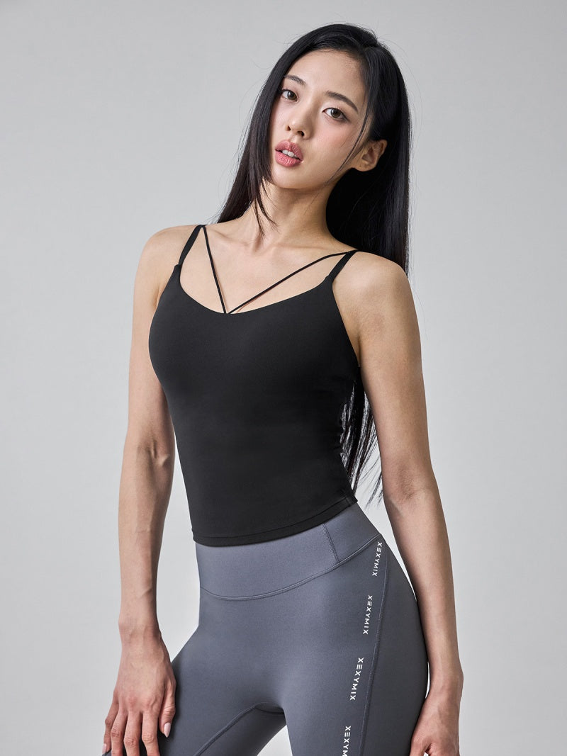 黑標 Power Rise細肩帶長版背心上衣 ｜共5色｜XFK3BL1510