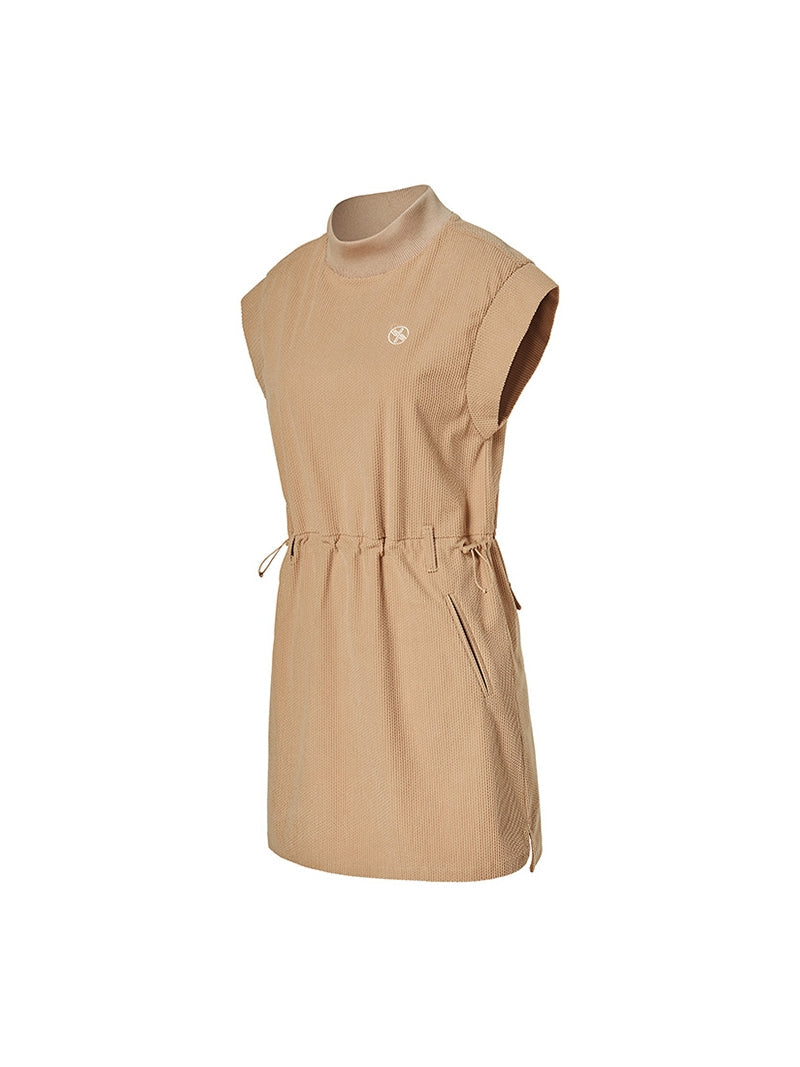 Soft羅紋高領抽繩連身裙｜共3色｜XFK3OP1201