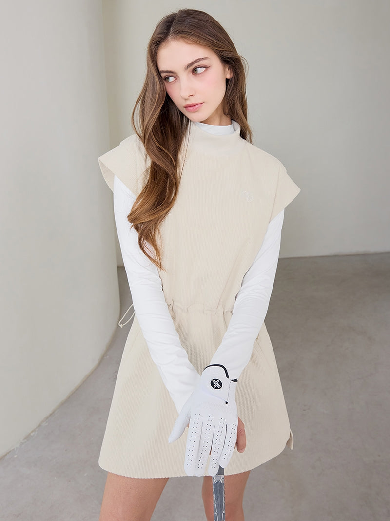 Soft羅紋高領抽繩連身裙｜共3色｜XFK3OP1201