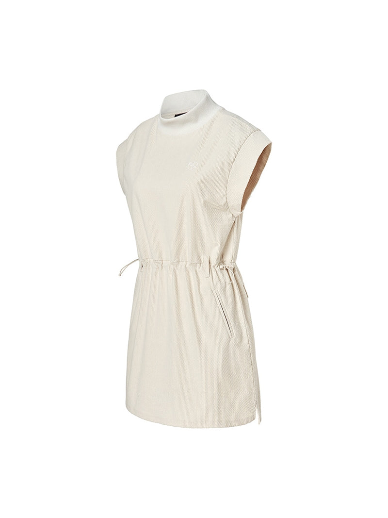 Soft羅紋高領抽繩連身裙｜共3色｜XFK3OP1201