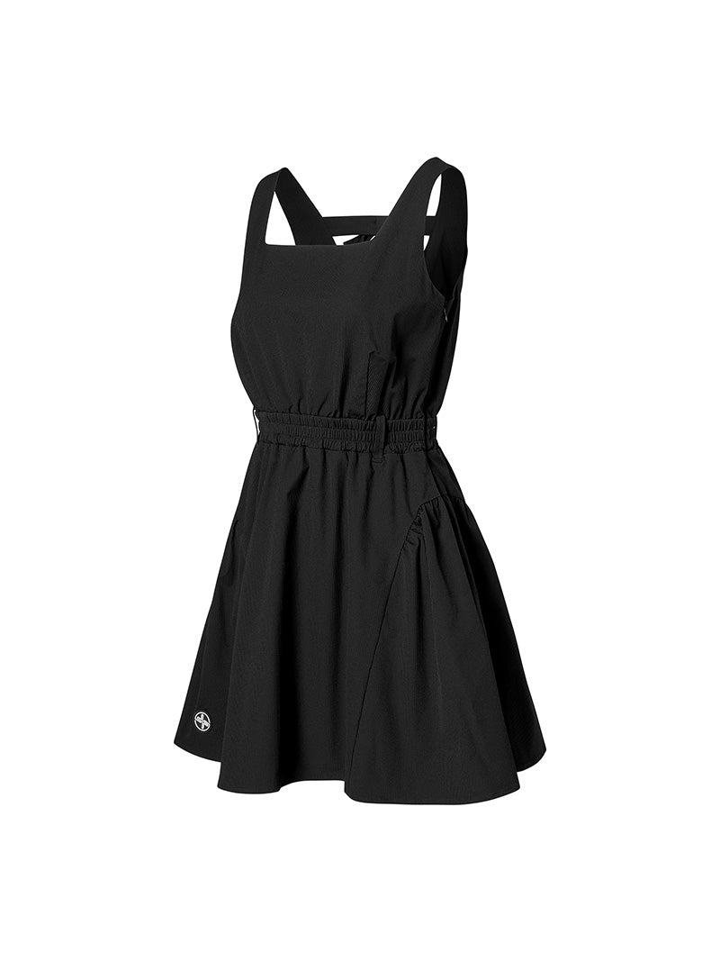 後側蝴蝶結蓬鬆連身裙｜共3色｜XFK3OP1202