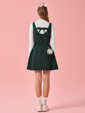 後側蝴蝶結蓬鬆連身裙｜共3色｜XFK3OP1202