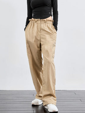 梭羅抽繩工裝寬褲｜共5色｜XFK3PT1104