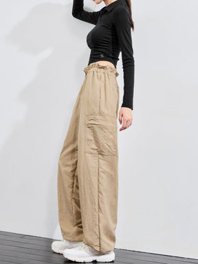 梭羅抽繩工裝寬褲｜共5色｜XFK3PT1104