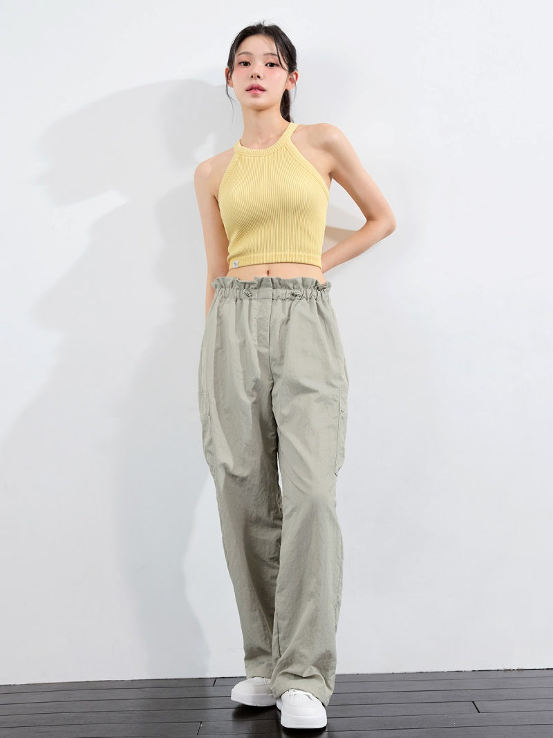 梭羅抽繩工裝寬褲｜共5色｜XFK3PT1104