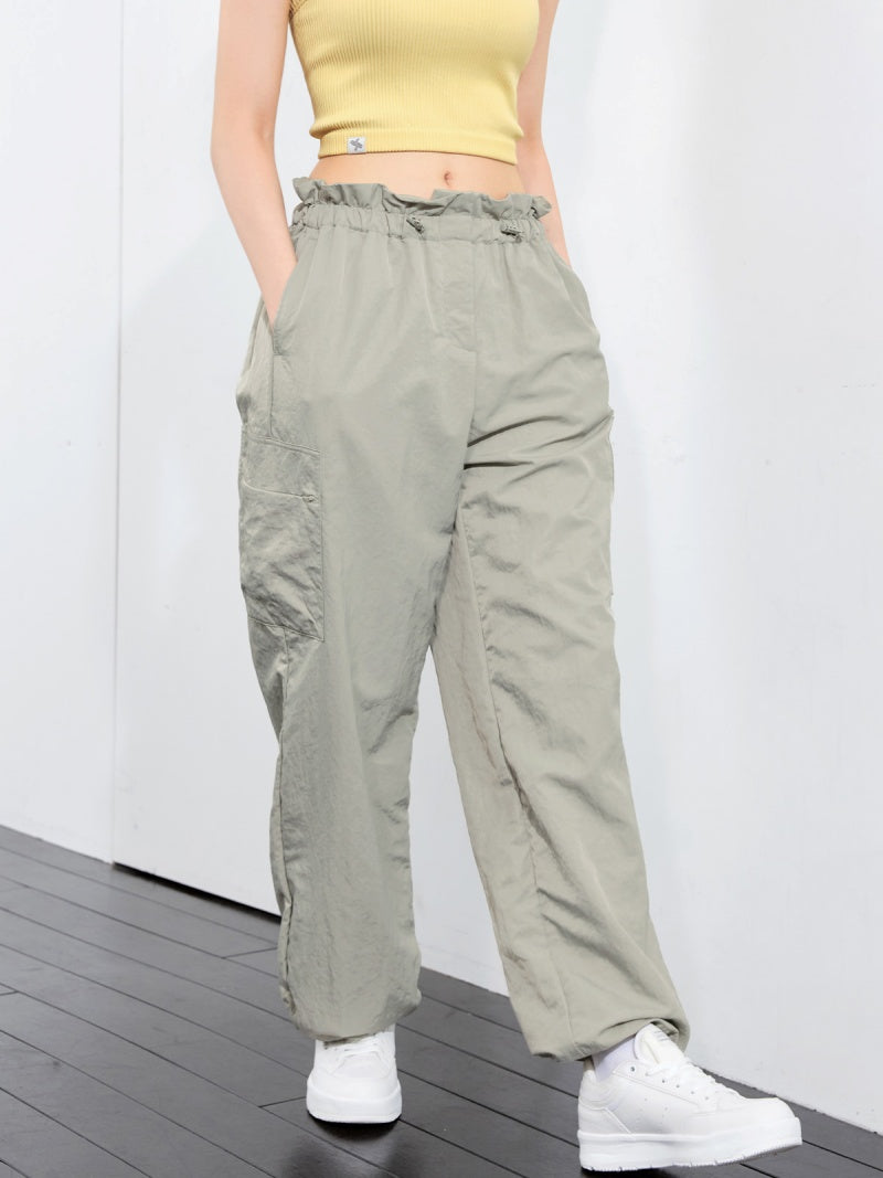 梭羅抽繩工裝寬褲｜共5色｜XFK3PT1104