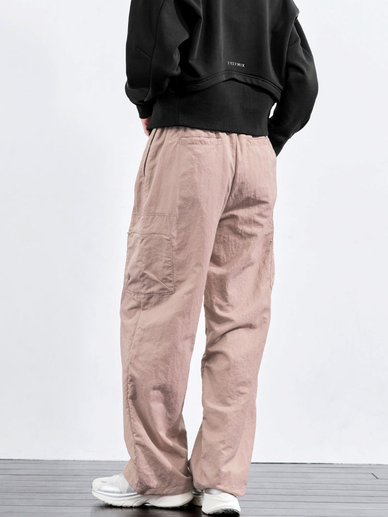 梭羅抽繩工裝寬褲｜共5色｜XFK3PT1104