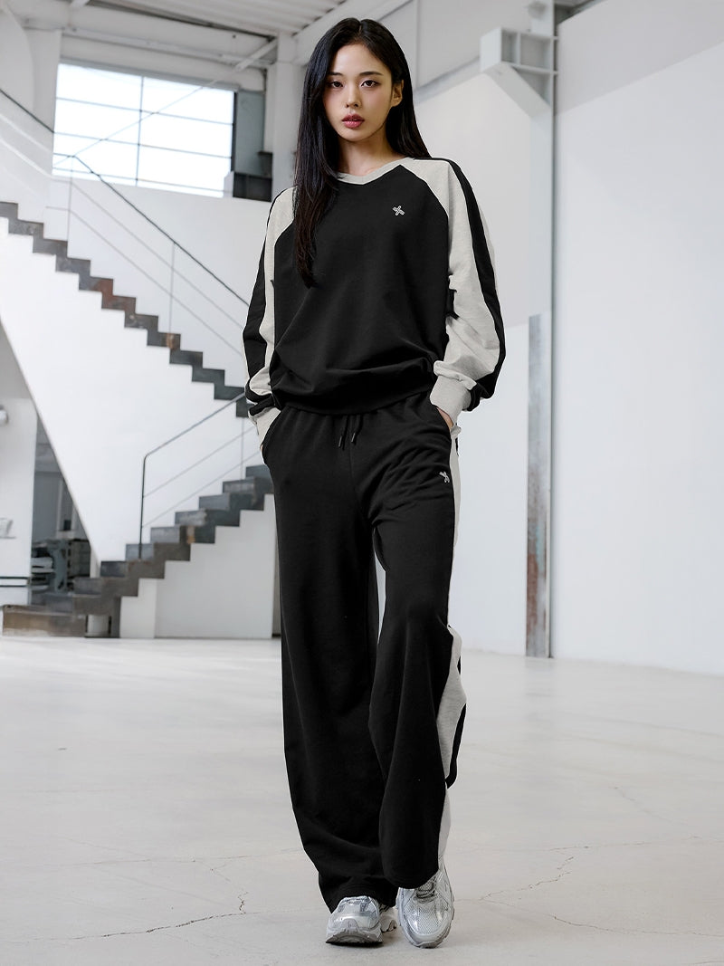 X標誌拼色寬褲｜共3色｜XFK3PT1109