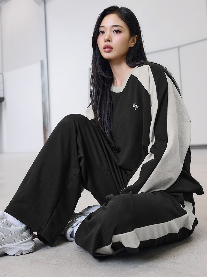 X標誌拼色寬褲｜共3色｜XFK3PT1109