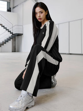 X標誌拼色寬褲｜共3色｜XFK3PT1109