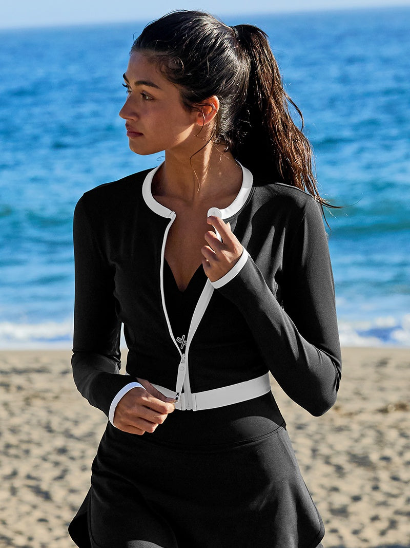 夏日微風撞色短版拉鍊外套｜共5色｜XSFRZ20J2