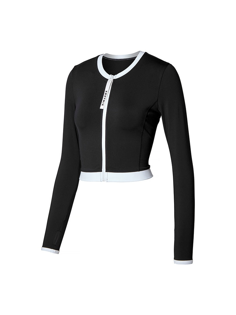 夏日微風撞色短版拉鍊外套｜共5色｜XSFRZ20J2