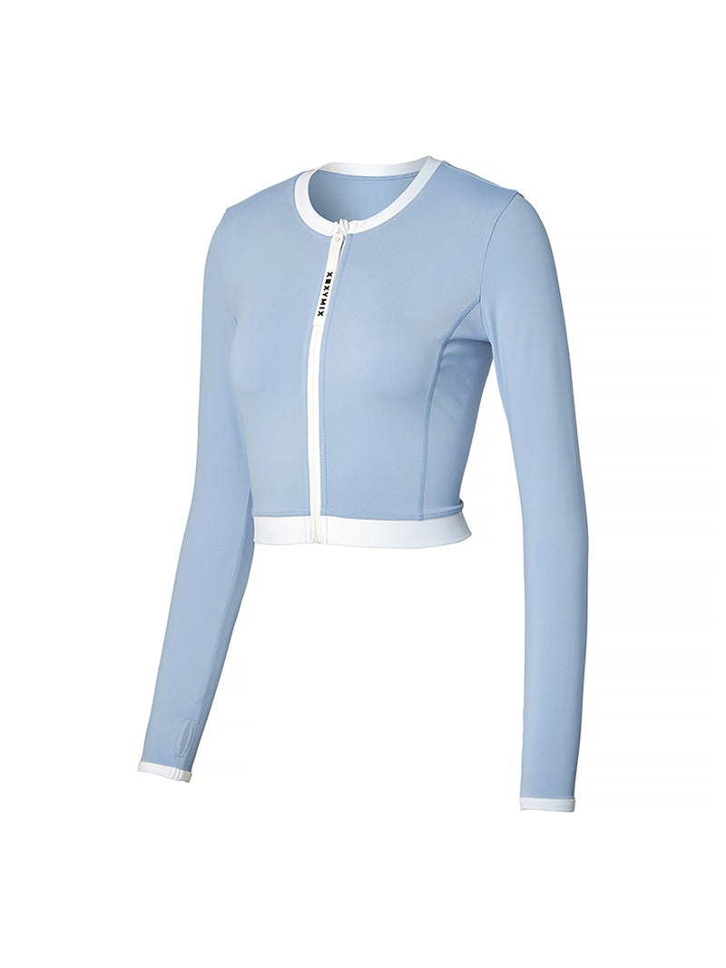 夏日微風撞色短版拉鍊外套｜共5色｜XSFRZ20J2