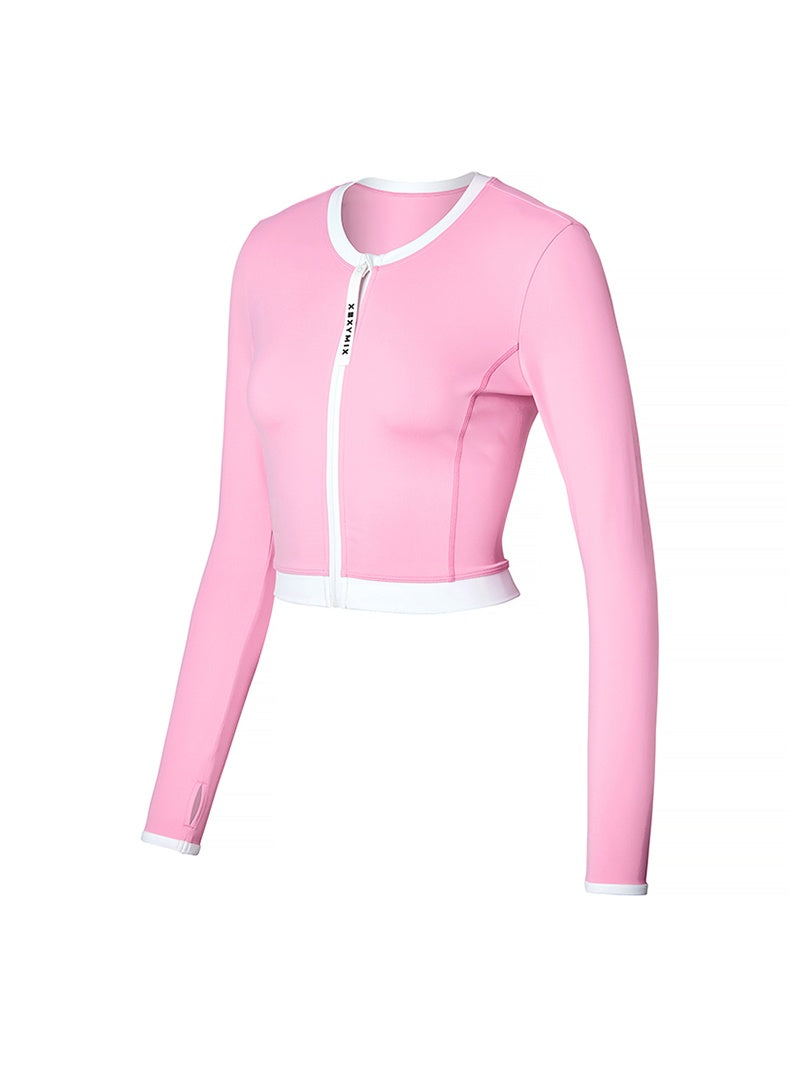 夏日微風撞色短版拉鍊外套｜共5色｜XSFRZ20J2