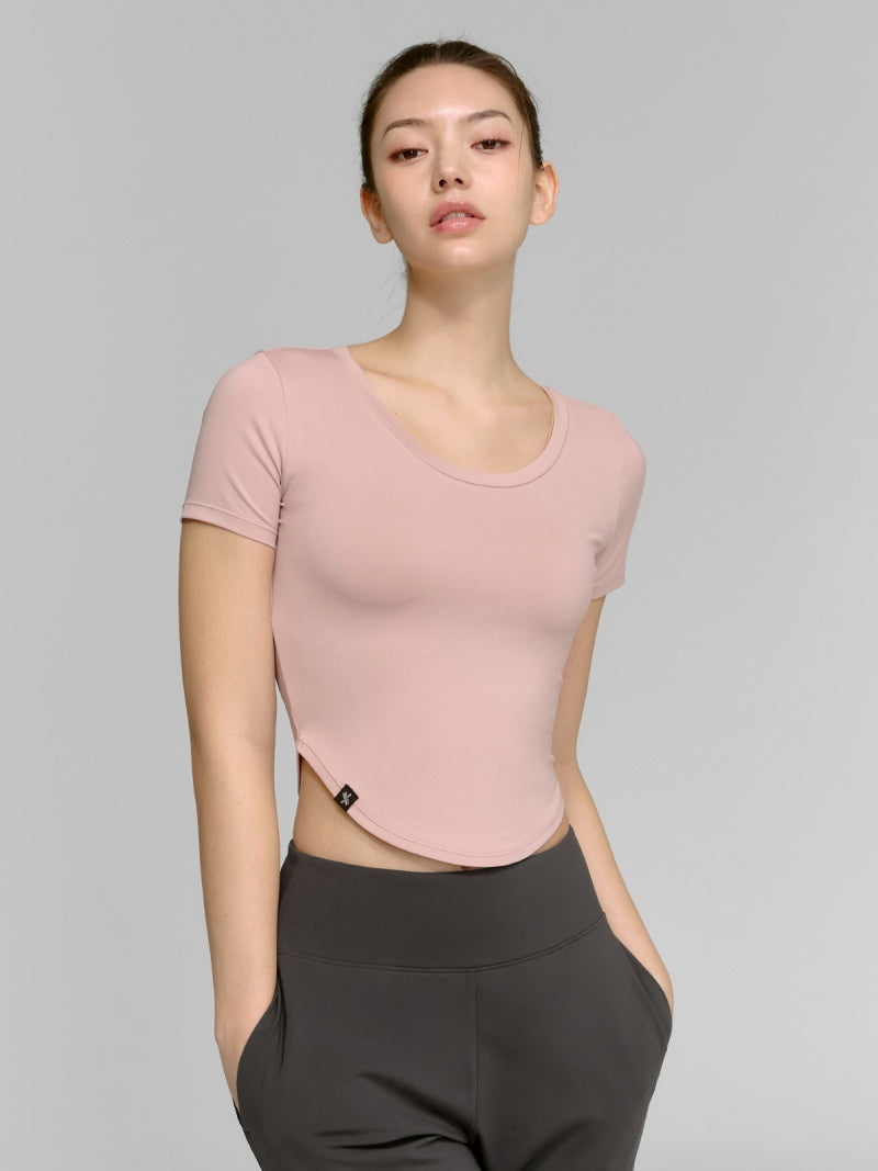 XELLA™ Light 圓弧短版短袖上衣｜共19色｜XT4355G