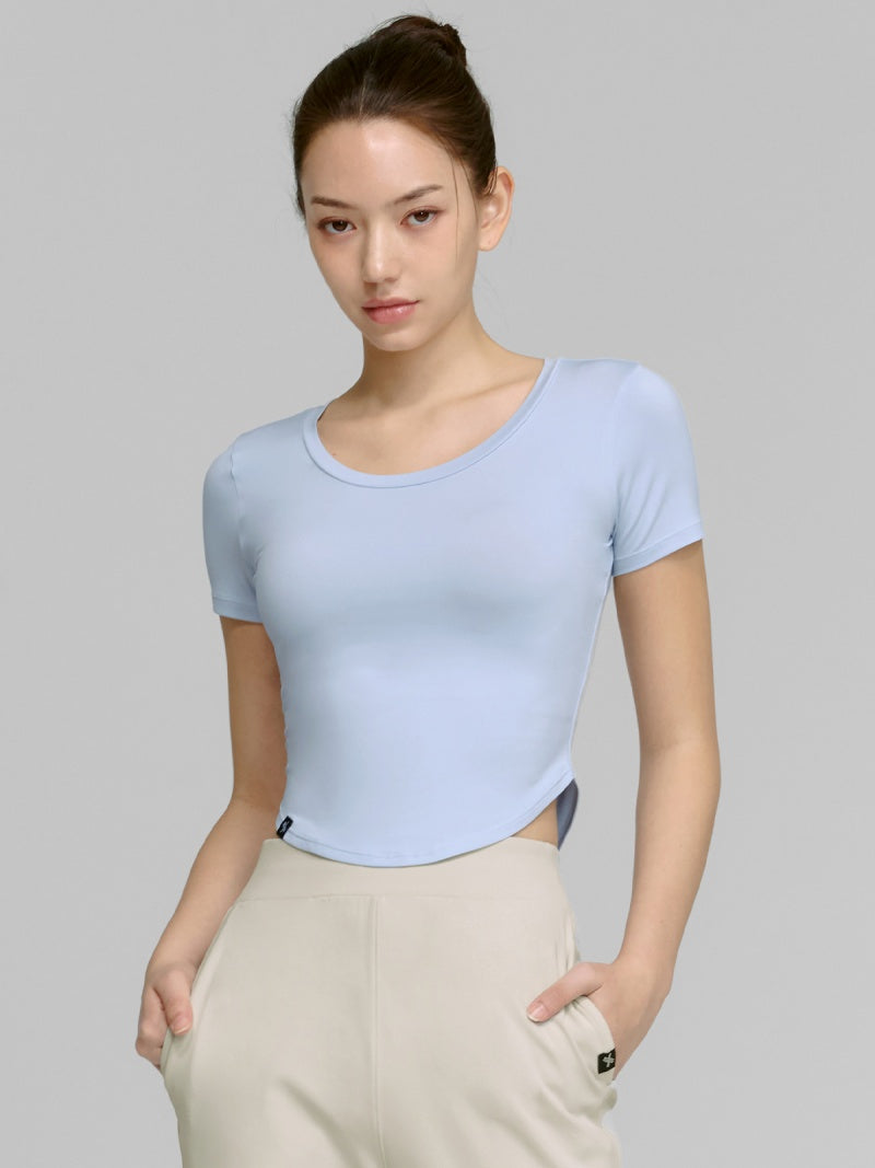 XELLA™ Light 圓弧短版短袖上衣｜共19色｜XT4355G