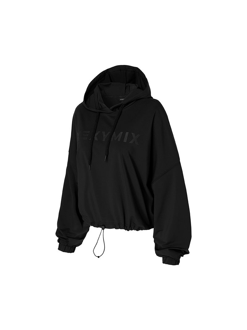 高彈力連帽寬鬆短版長袖上衣｜共3色｜XTFHD50J3