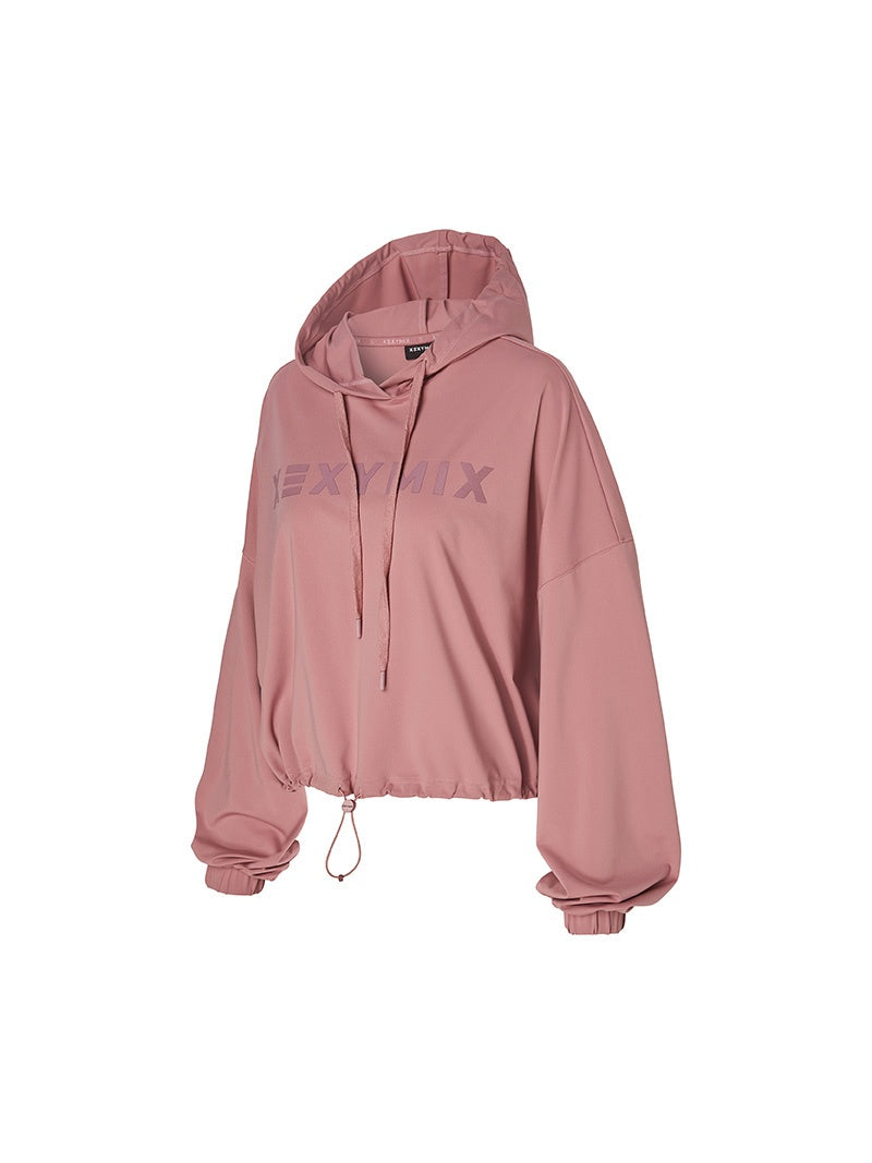 高彈力連帽寬鬆短版長袖上衣｜共3色｜XTFHD50J3