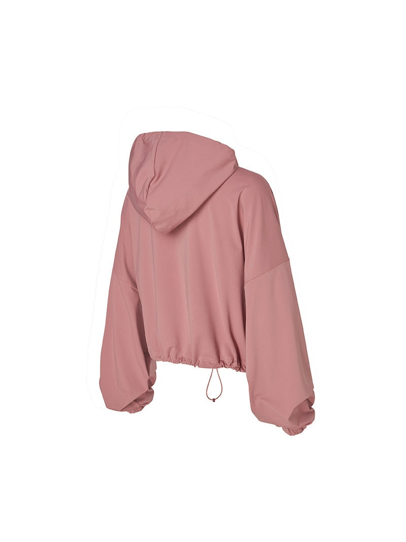 高彈力連帽寬鬆短版長袖上衣｜共3色｜XTFHD50J3