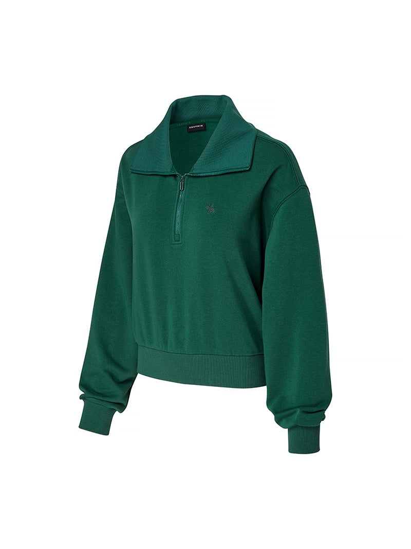 高領半拉鍊X標誌長袖上衣｜共4色｜XTFHZ01J3