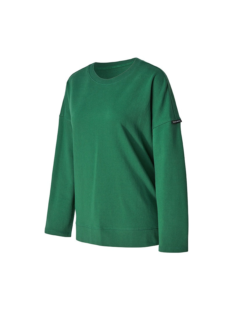 柔棉Loose Fit 側標設計長袖上衣｜共6色｜XTFLT01H3