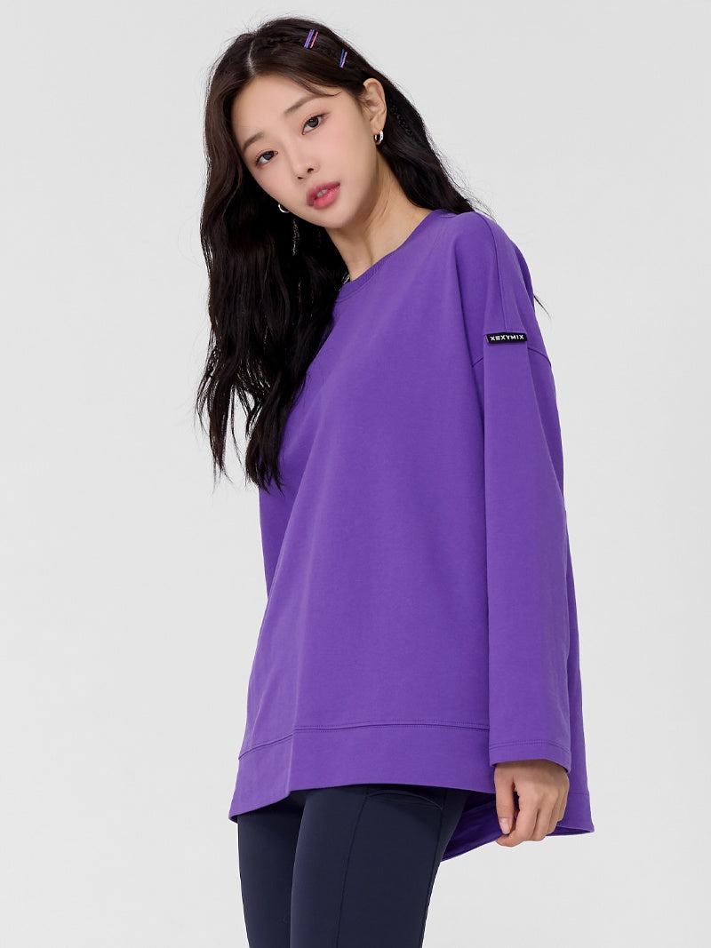 柔棉Loose Fit 側標設計長袖上衣｜共6色｜XTFLT01H3