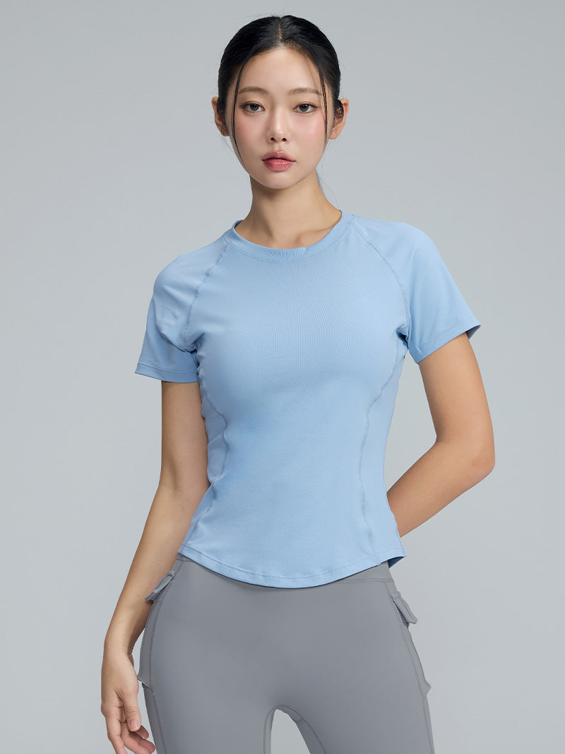 日常涼感羽毛修身短袖上衣｜共10色｜XTFST04J2