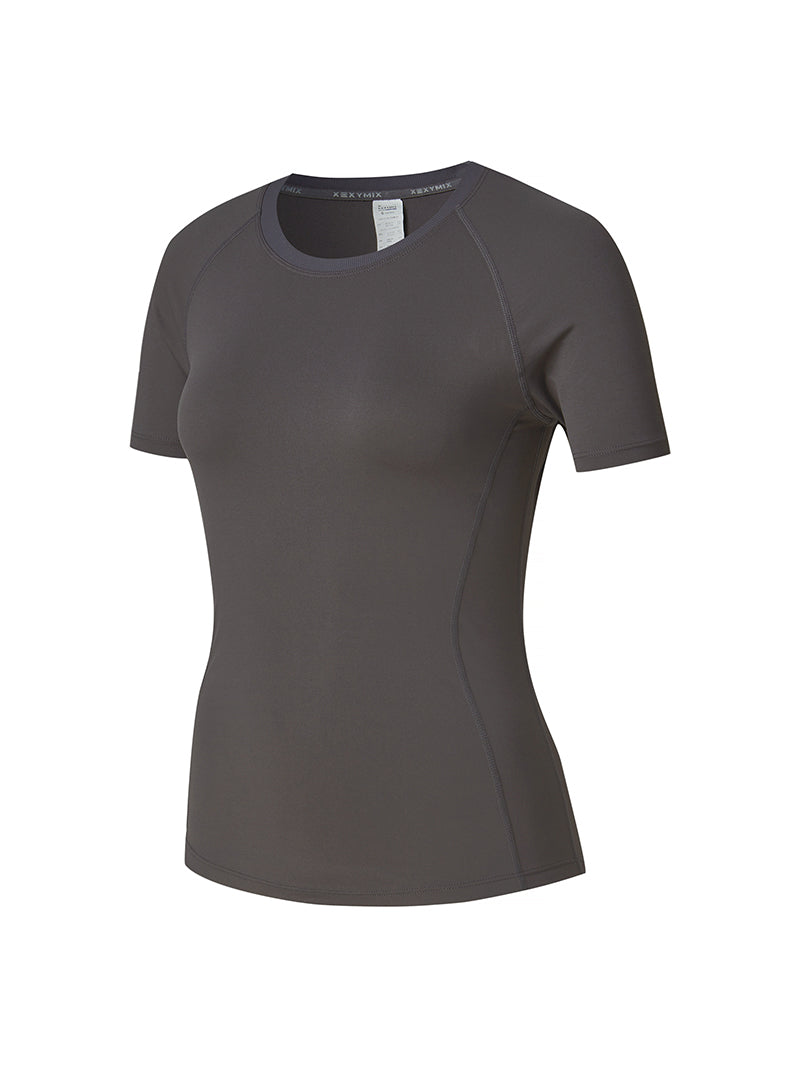 日常涼感羽毛修身短袖上衣｜共10色｜XTFST04J2