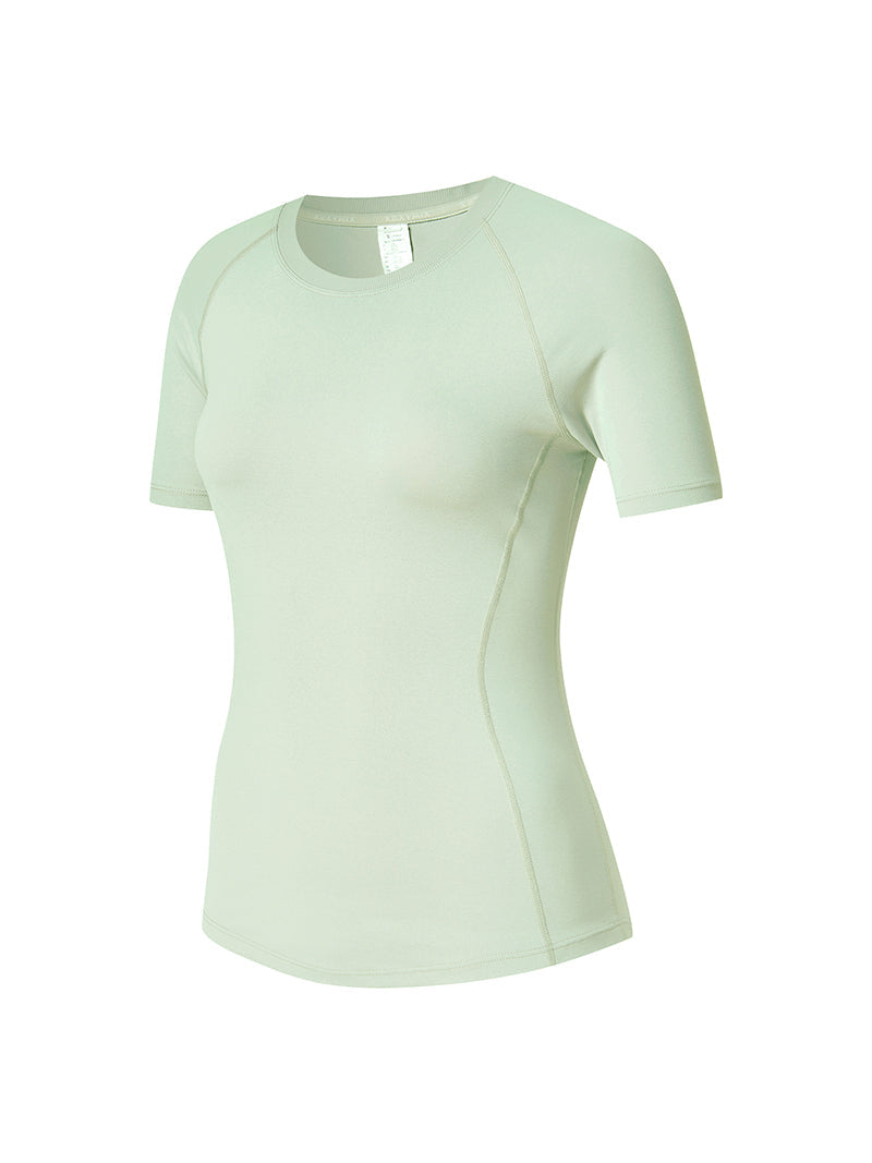 日常涼感羽毛修身短袖上衣｜共10色｜XTFST04J2