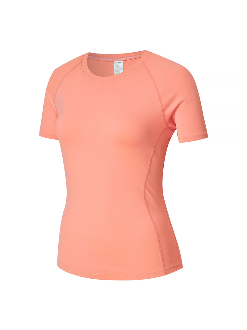 日常涼感羽毛修身短袖上衣｜共10色｜XTFST04J2