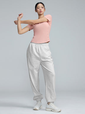 日常涼感羽毛修身短袖上衣｜共10色｜XTFST04J2