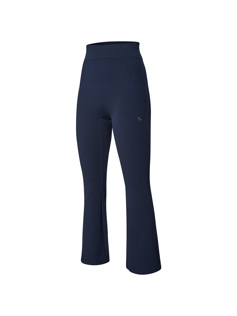 羅紋彈力側開衩靴型喇叭褲｜共6色｜XTFTP02H3