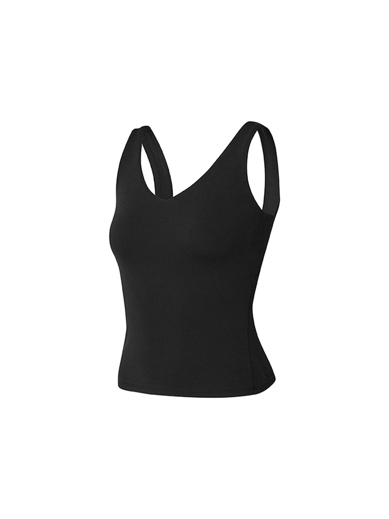 黑標BREATHE柔美V領長版背心上衣｜共4色｜XWFBR20J3