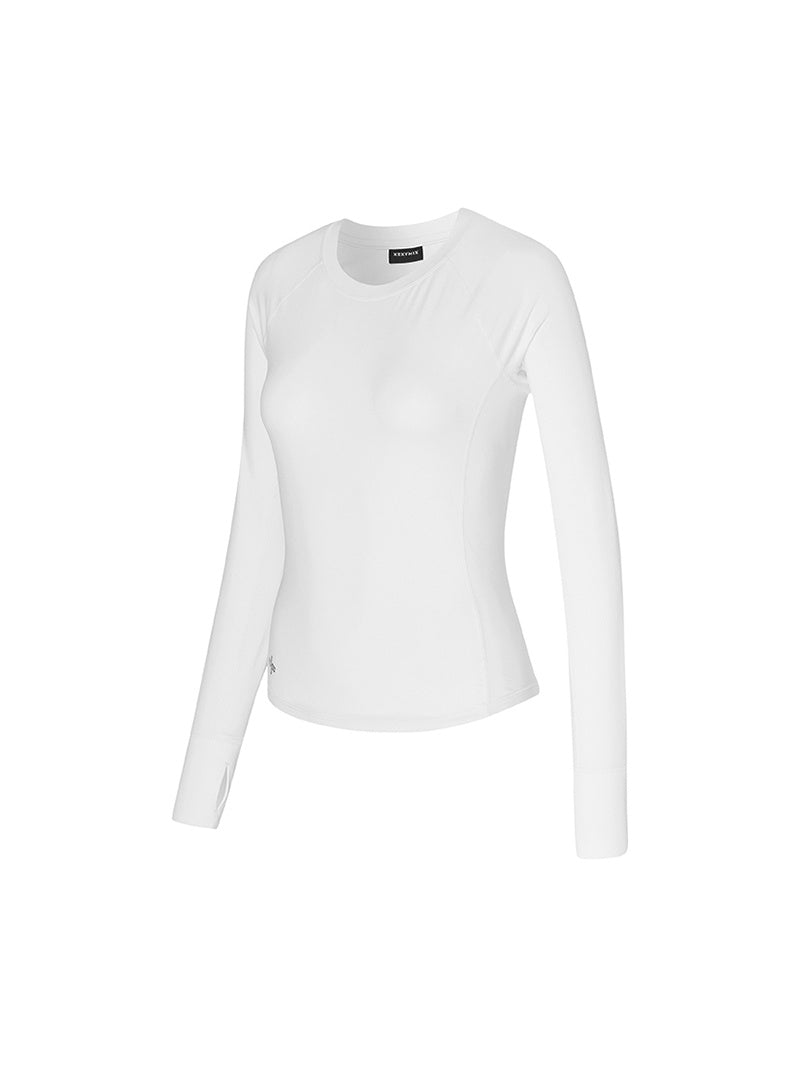 緊緻彈力修身指套式長袖上衣｜共6色｜XWFLT02J3