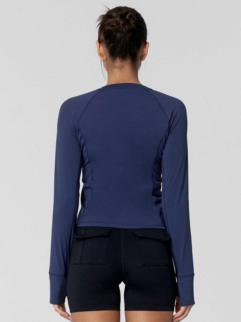 緊緻彈力修身指套式長袖上衣｜共6色｜XWFLT02J3