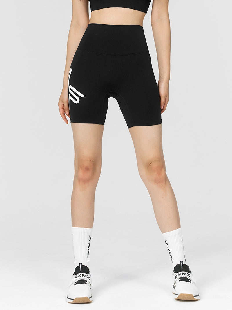 黑標360N 柔彈美感X大標誌3.5分緊身褲｜黑色 Black｜XWFSG16J3