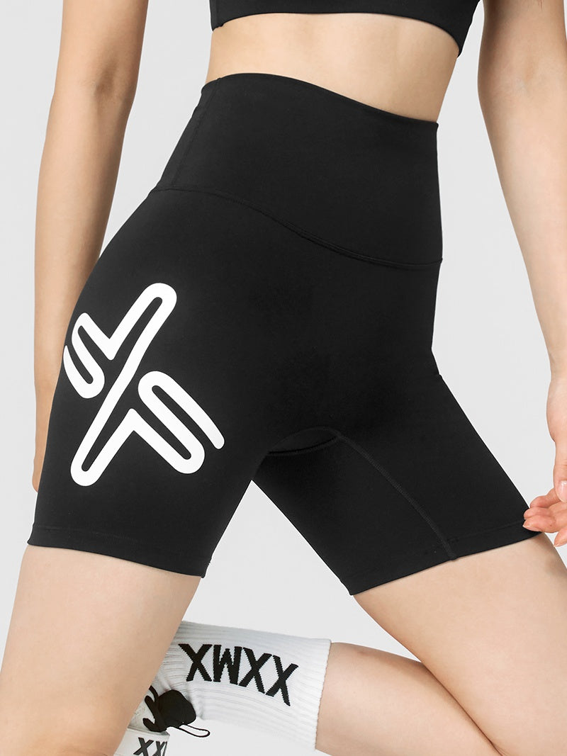 黑標360N 柔彈美感X大標誌3.5分緊身褲｜黑色 Black｜XWFSG16J3