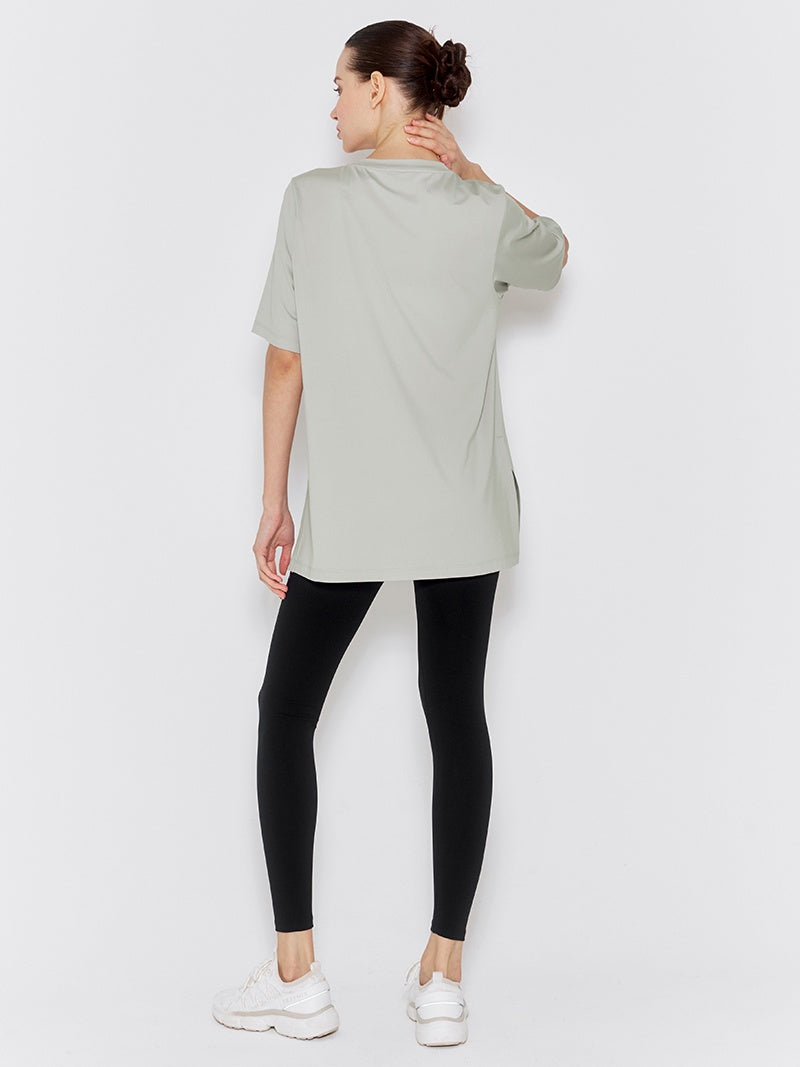 酷涼輕盈 Over-fit 開衩綁結短袖上衣｜共6色｜XWFST01J2