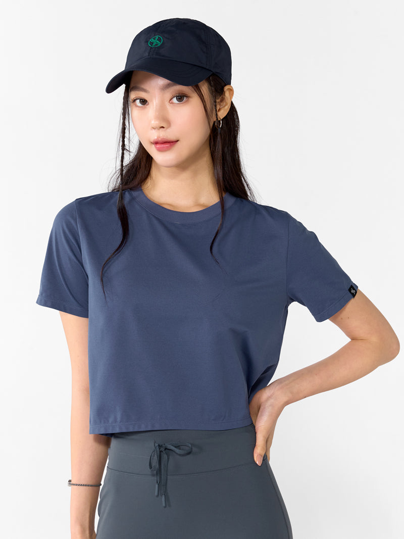 柔軟彈力短版短袖上衣｜共6色｜XWFST04H2