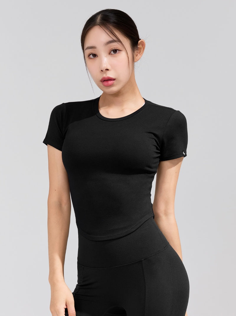 柔軟彈力短版短袖上衣｜共8色｜XWFST08H2