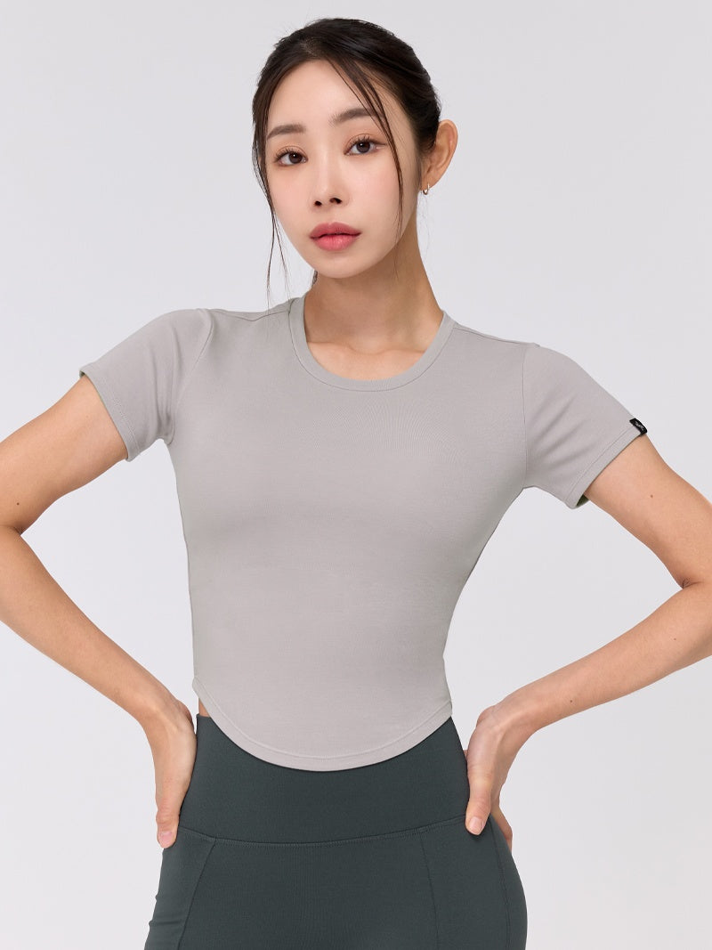 柔軟彈力短版短袖上衣｜共8色｜XWFST08H2