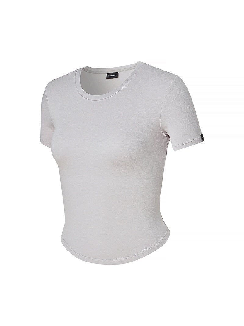 柔軟彈力短版短袖上衣｜共8色｜XWFST08H2