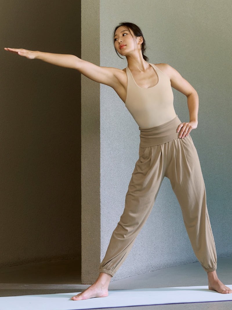 高腰褶線哈倫慢跑束口褲｜共4色｜XWFTP06H3