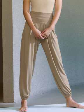 高腰褶線哈倫慢跑束口褲｜共4色｜XWFTP06H3