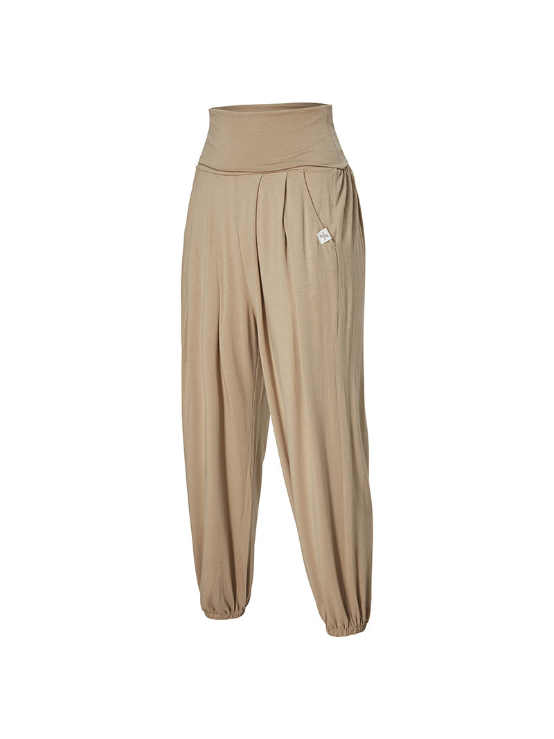 高腰褶線哈倫慢跑束口褲｜共4色｜XWFTP06H3