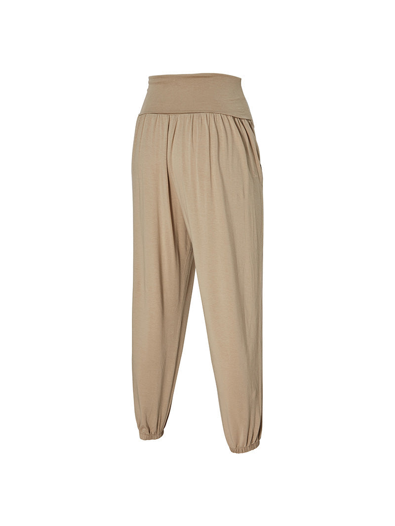 高腰褶線哈倫慢跑束口褲｜共4色｜XWFTP06H3