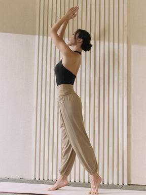 高腰褶線哈倫慢跑束口褲｜共4色｜XWFTP06H3