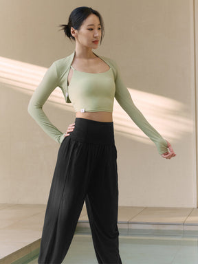 高腰褶線哈倫慢跑束口褲｜共4色｜XWFTP06H3