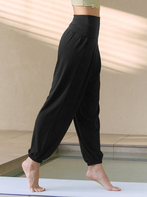 高腰褶線哈倫慢跑束口褲｜共4色｜XWFTP06H3