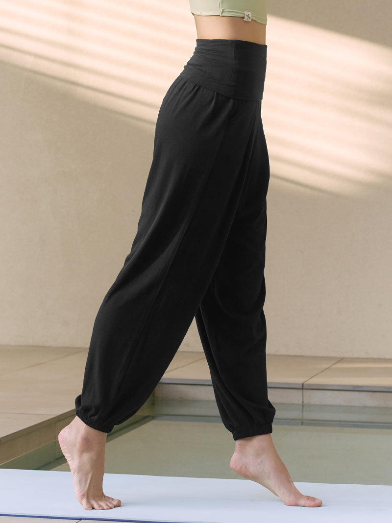 高腰褶線哈倫慢跑束口褲｜共4色｜XWFTP06H3